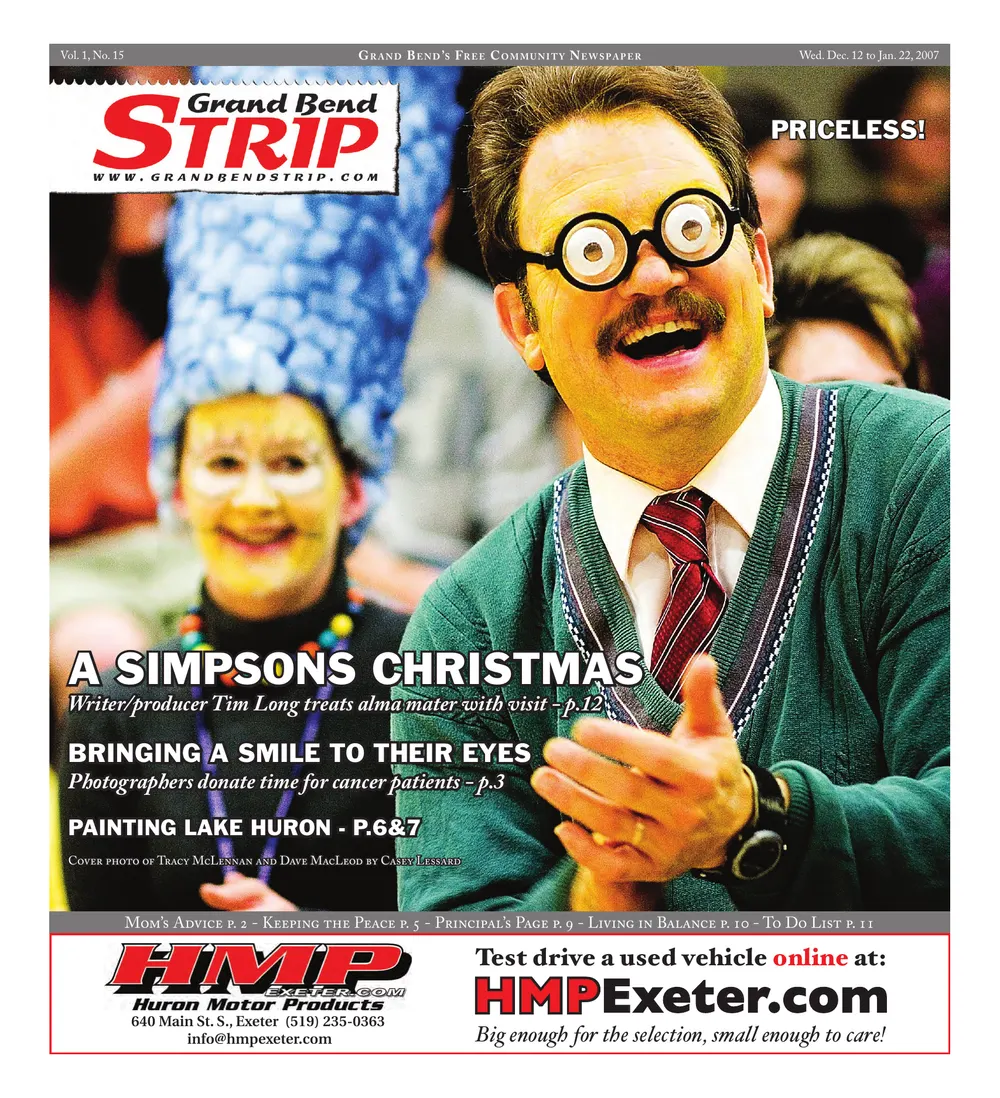 Front page of the Grand Bend Strip, December 12, 2007