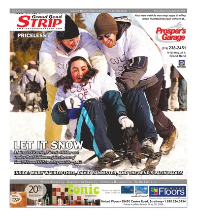 Front page of the Grand Bend Strip, March 12, 2008